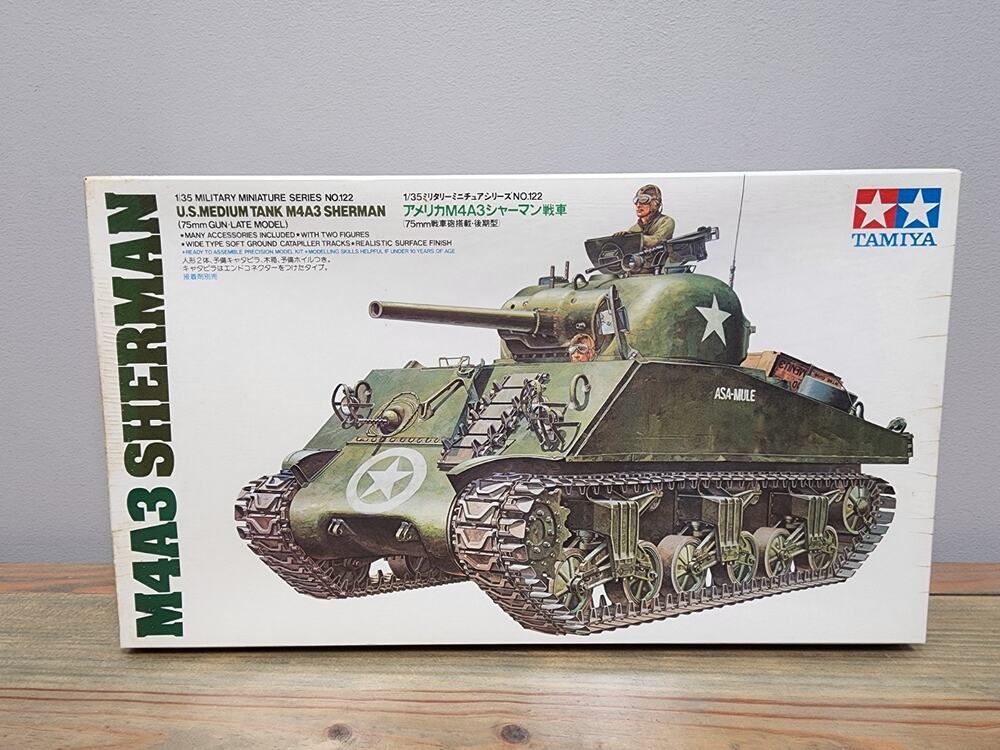 1/35 Tamiya M4A3 Sherman U.S. Medium Tank kit #35122 SEALED